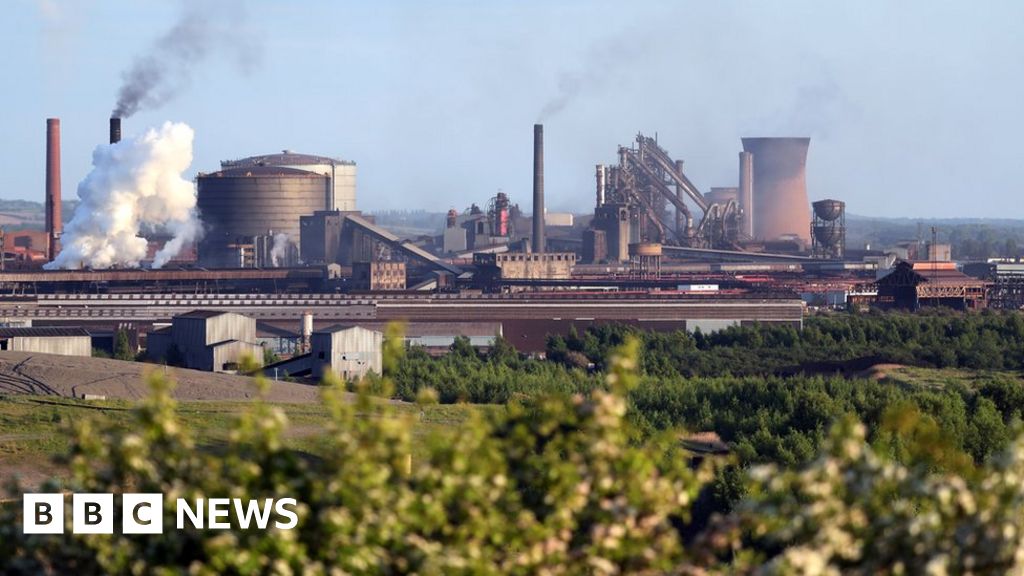 British Steel Scunthorpe plant wide shot