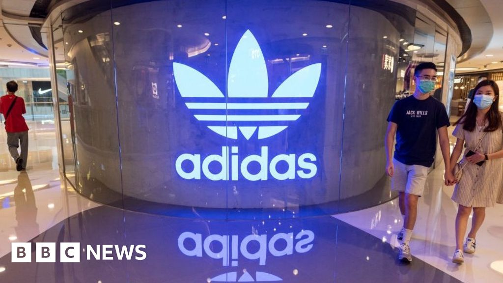 Adidas on entrance foot after exiting Kanye West deal