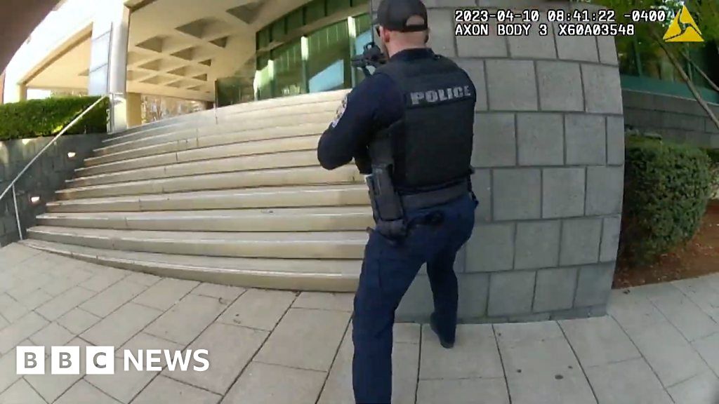 Kentucky bank shooting: Bodycam video shows police under fire