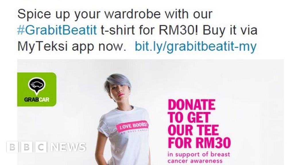 Grabtaxi Angers With Breast Cancer Campaign Bbc News