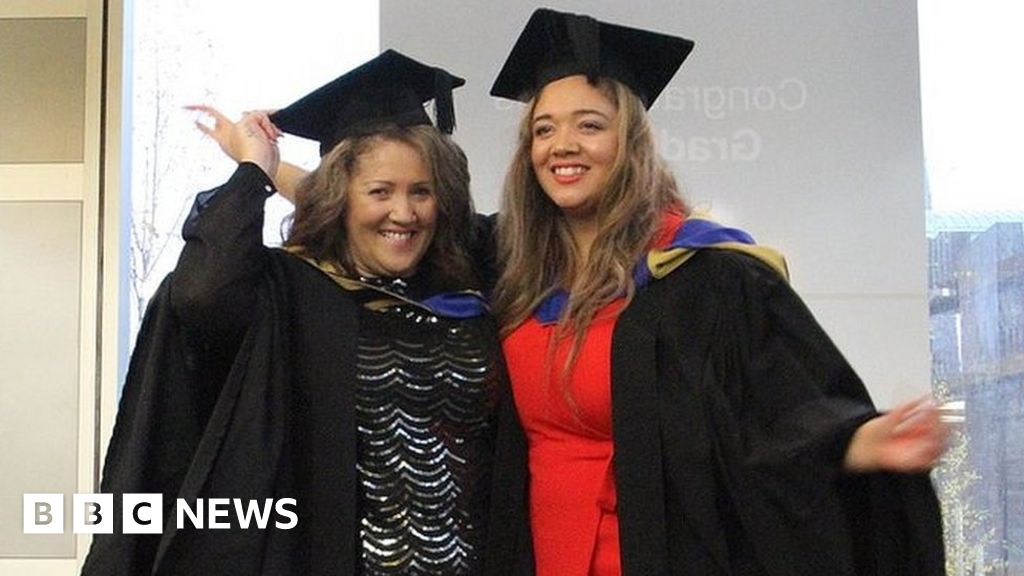 Mum And Daughter Graduate From Same University With Same Degrees Bbc News