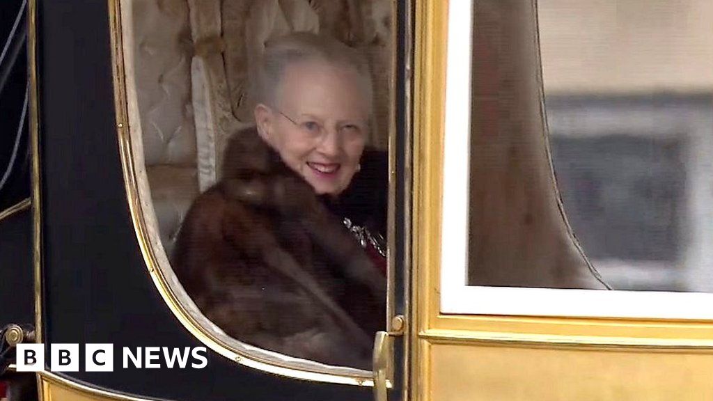 Queen Margrethe II of Denmark embarks on final ride in gold carriage before abdication