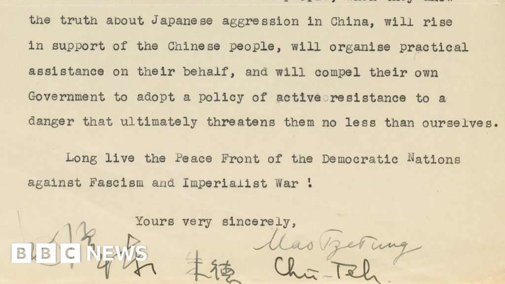 洋楽 ATTENTAT born to be malaj Chairman Mao letter to Clement Attlee fetches £605,000 - BBC