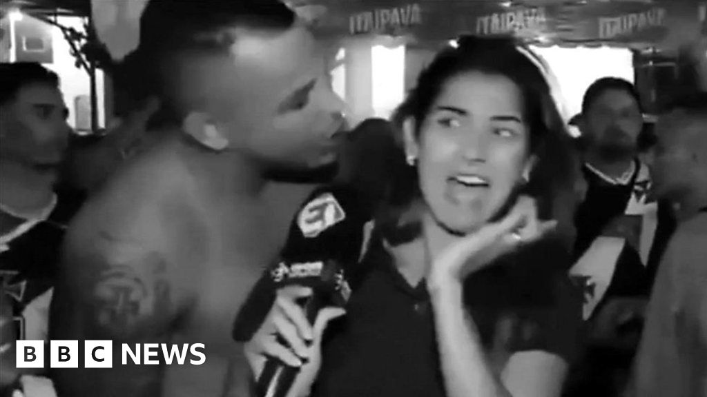 Brazilian Sports Reporters Tackle On Air Groping Bbc News