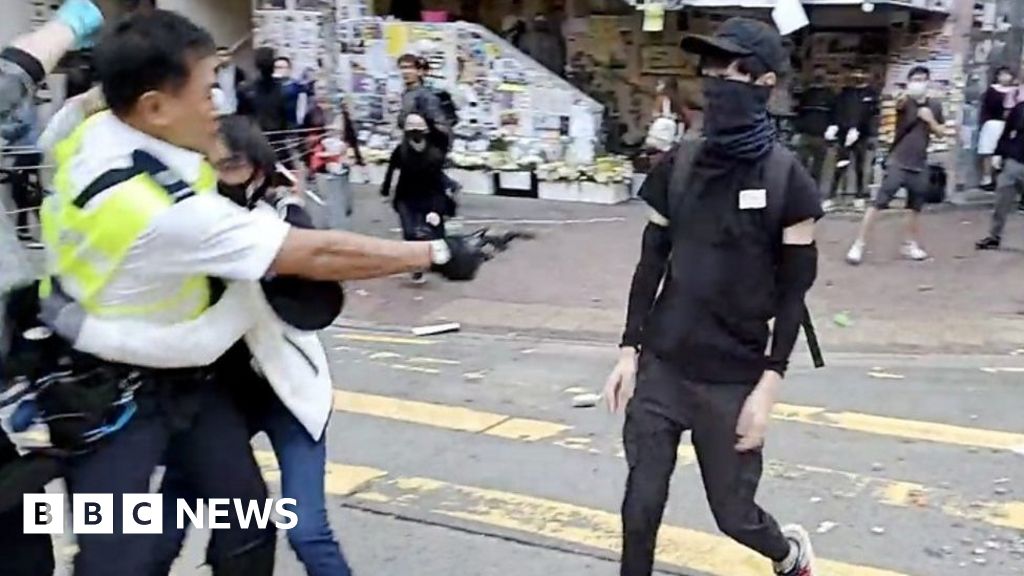 Hong Kong protester's shooting by policeman livestreamed on Facebook