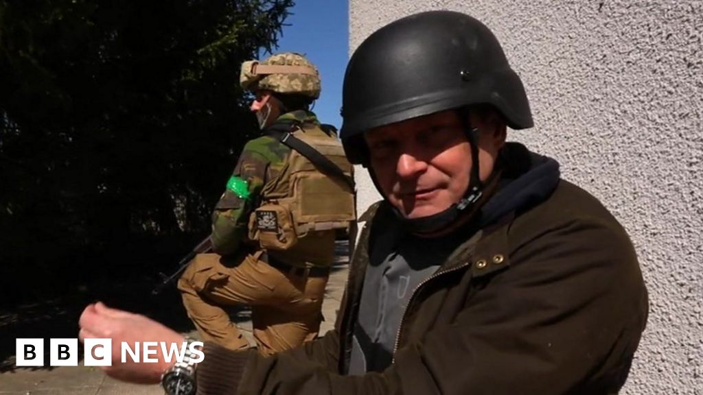 Quentin Sommerville: BBC on patrol with the soldiers pushing Russia back