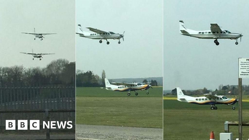 Photos show planes 'seconds from crash' at Sibson