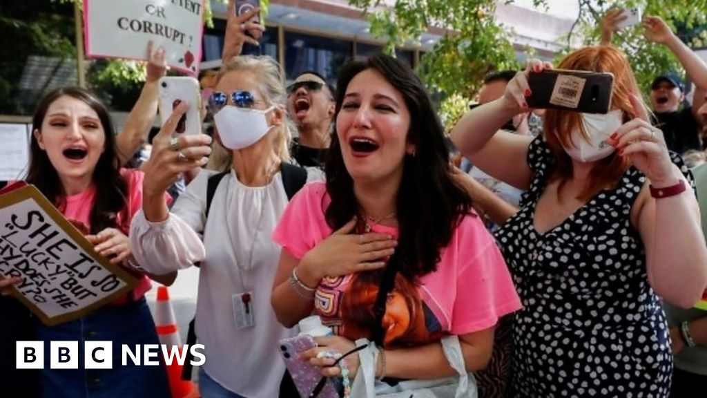 Britney Spears: Fans cry and cheer after her father is suspended as conservator