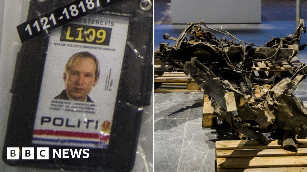 Breivik bomb van exhibited on Norway massacre anniversary - BBC News