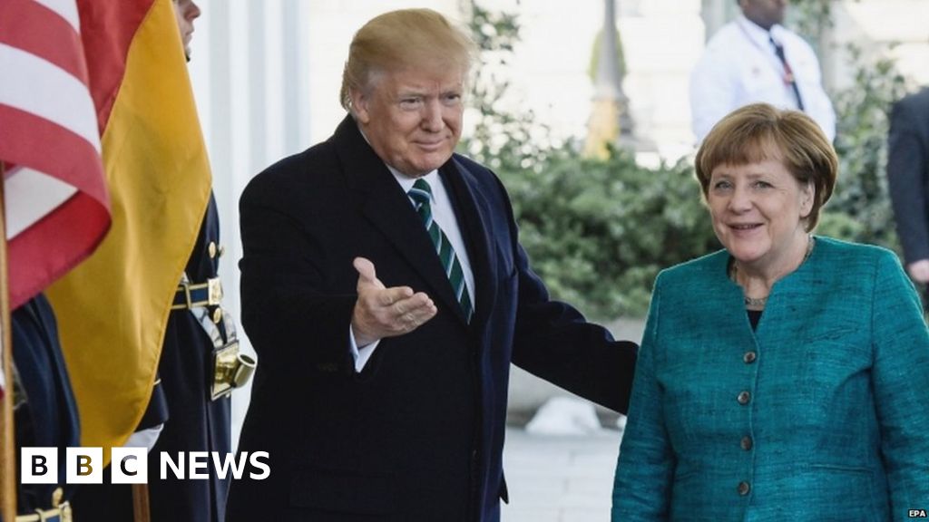 Donald Trump And Angela Merkel Hold A News Conference Bbc News 1087