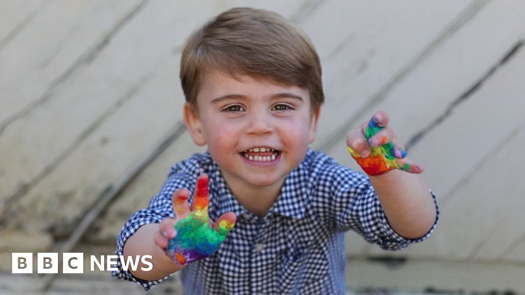 Coronavirus: Prince Louis' rainbow-tribute in second birthday pictures