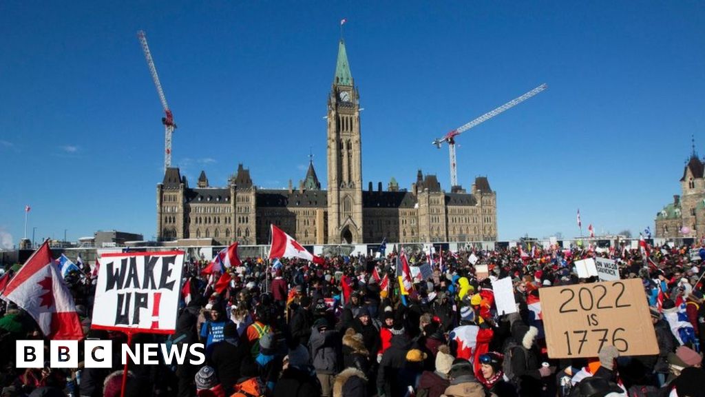 Freedom Convoy: Trudeau calls trucker protest an ‘insult to truth’ – BBC News