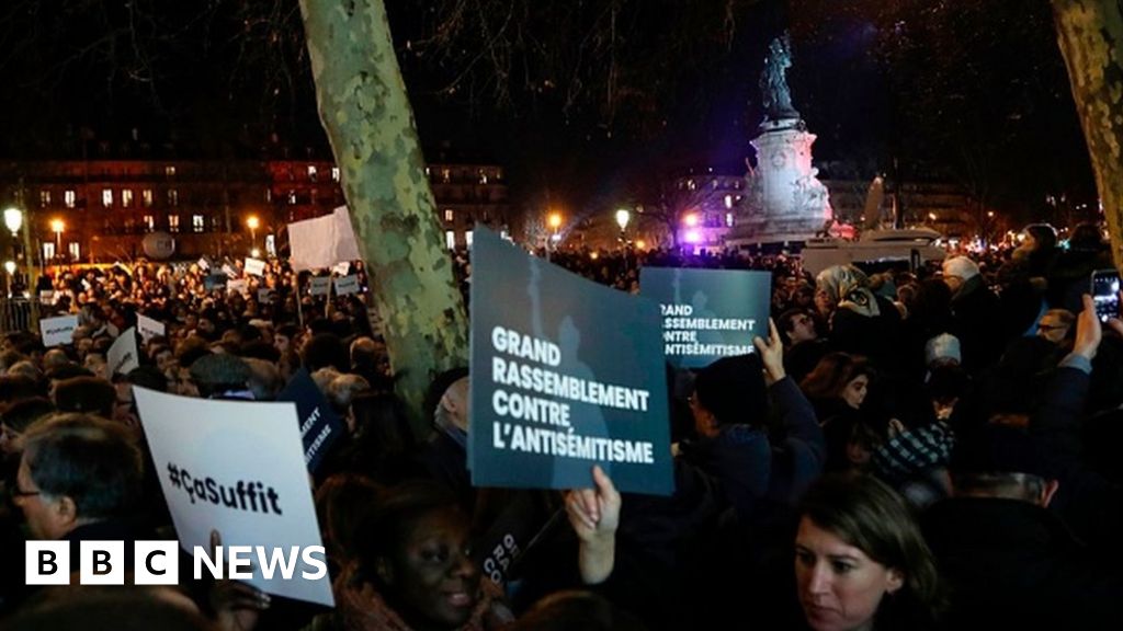 Thousands Protest Against Anti Semitism In France Bbc News