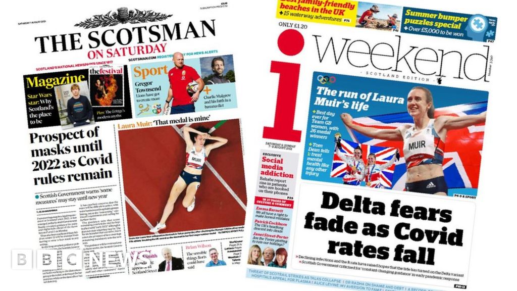 Scotland's papers Masks until 2022 and 'no more lockdowns'