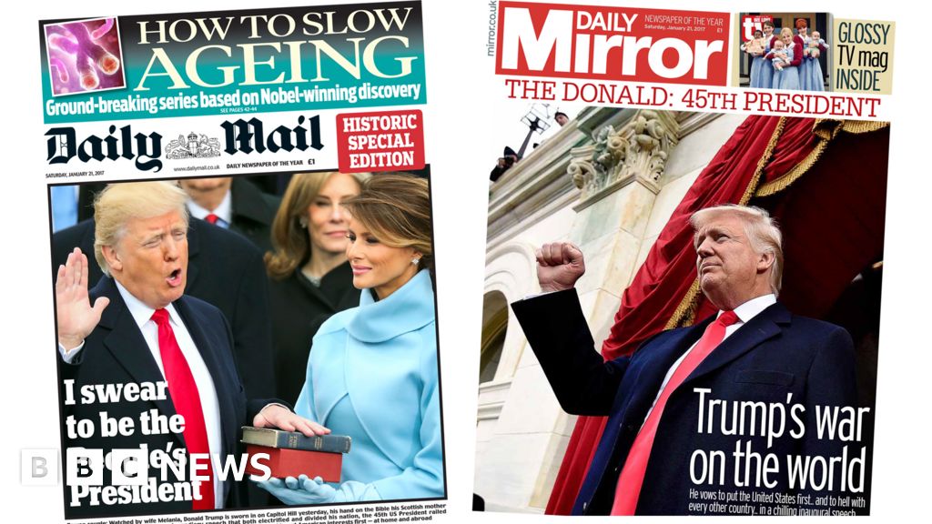 Newspaper headlines: President Trump s message to the world BBC News