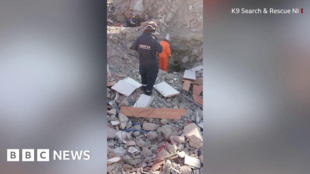 Search dog finds woman trapped under quake rubble