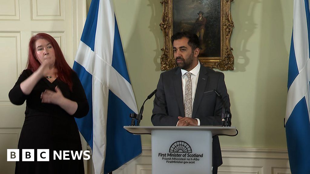 Watch: Humza Yousaf resigns as first minister