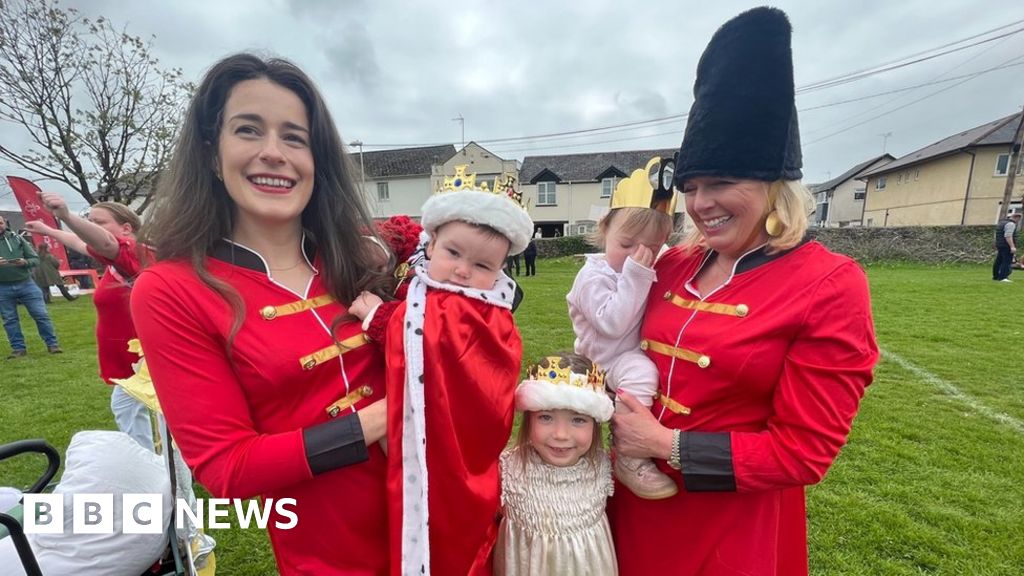 Coronation Bunting out at royal street parties in Wales