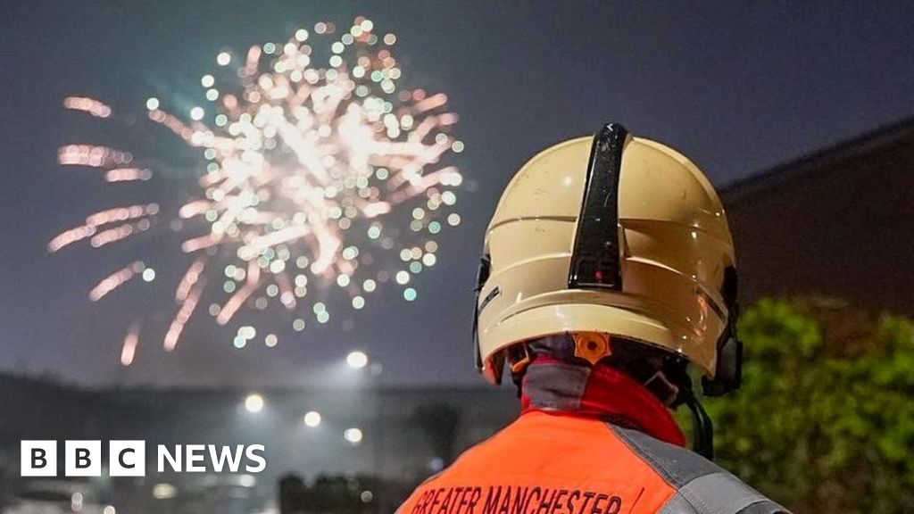 Fireworks thrown at crews tackling bonfire blazes