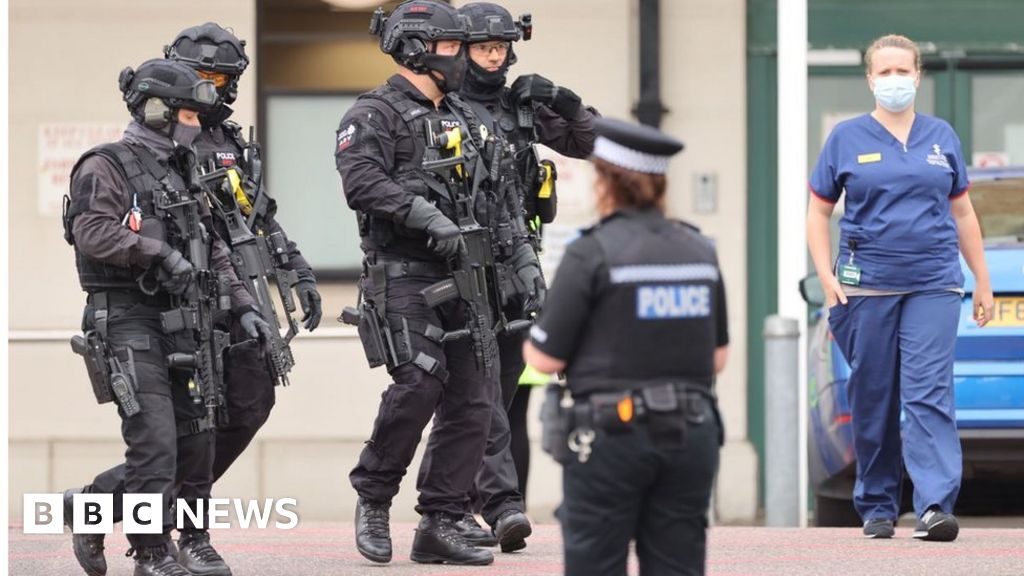 Police at the hospital he hospital