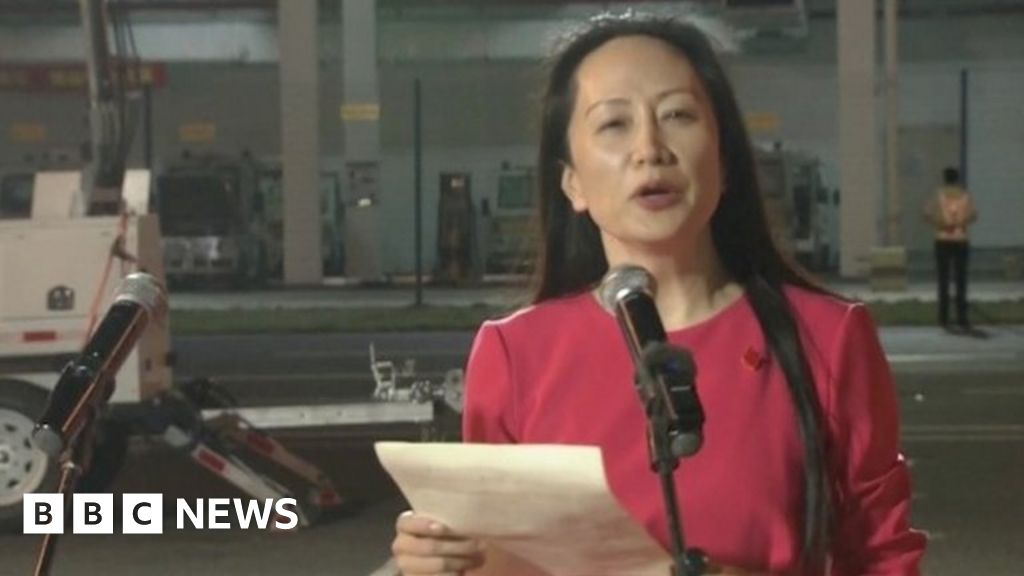 Huawei executive Meng Wanzhou freed by Canada arrives home in China – BBC News