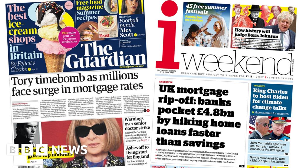 Newspaper headlines: Anna Wintour’s ‘top honour’ and ‘UK mortgage rip-off’