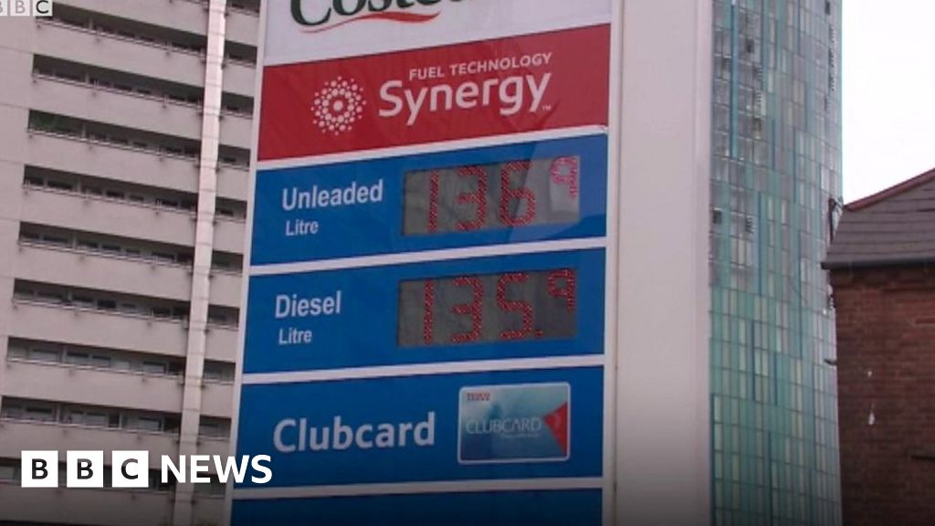 Fuel price rises at Birmingham petrol station as camera films BBC News