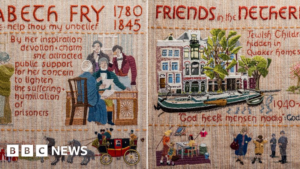 Quaker tapestry returns to Somerset after 36 years BBC News