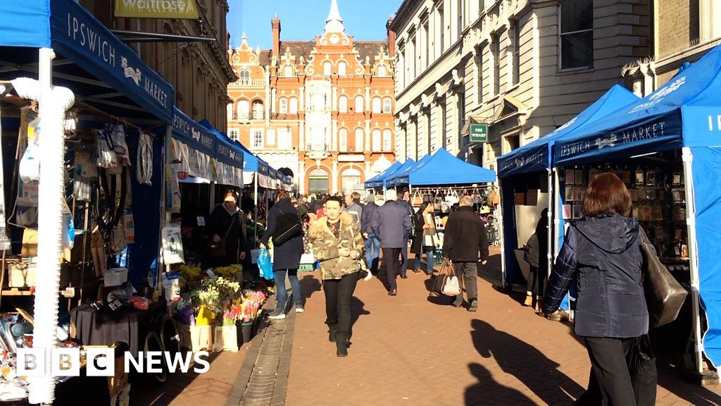 Ipswich market moved during town centre refurbishment BBC News