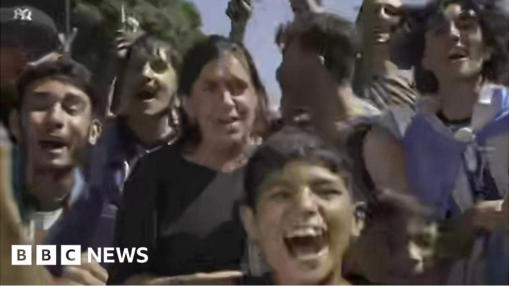 BBC correspondent mobbed by joyous Argentina fans