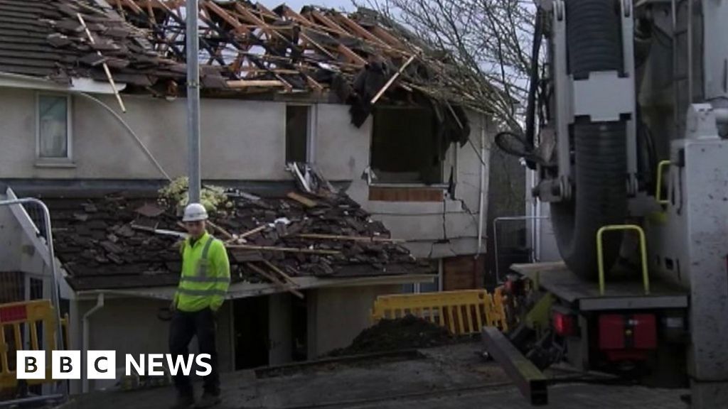Neath flats damaged by suspected gas explosion BBC News