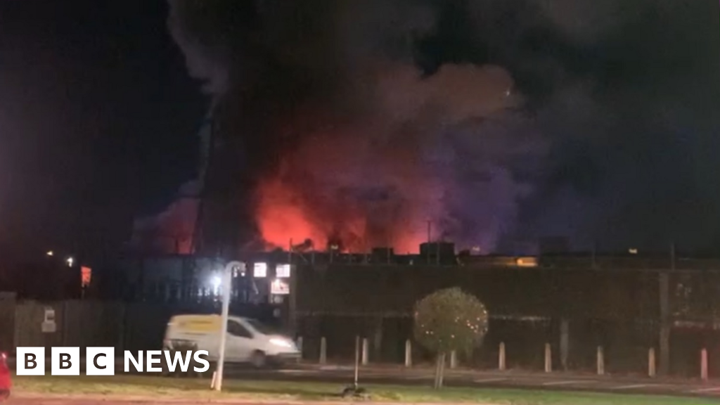 Large fire at Wales industrial estate after explosion