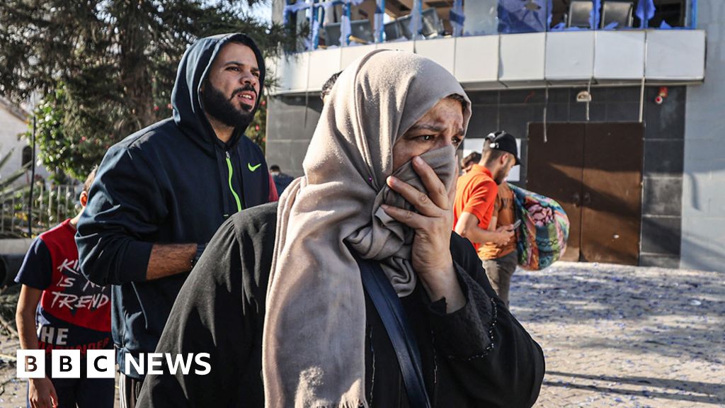 Panic and confusion at scene of Gaza hospital blast