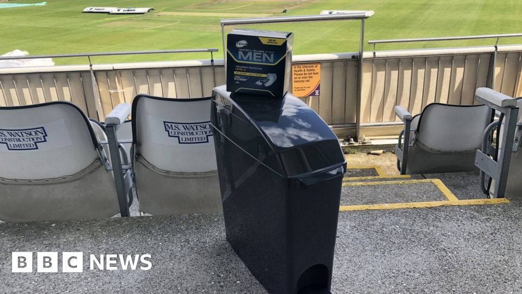 Durham Cricket Club installs male sanitary bins BBC News