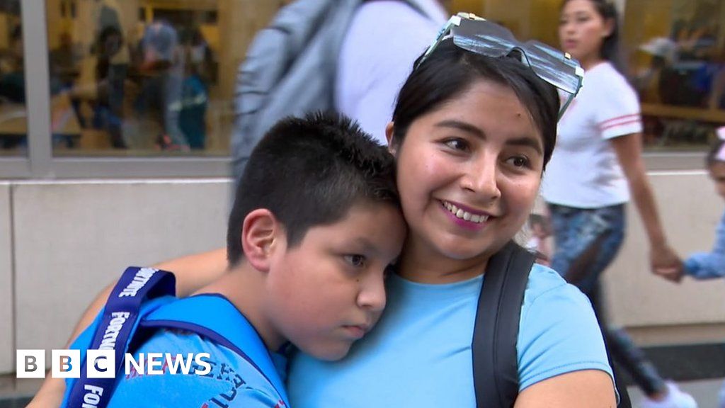 An emotional first day of school for NYC migrants