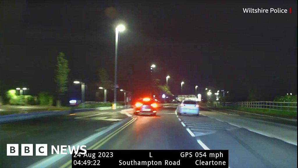Video Shows Driver Leading Police On Dangerous Car Chase Bbc News