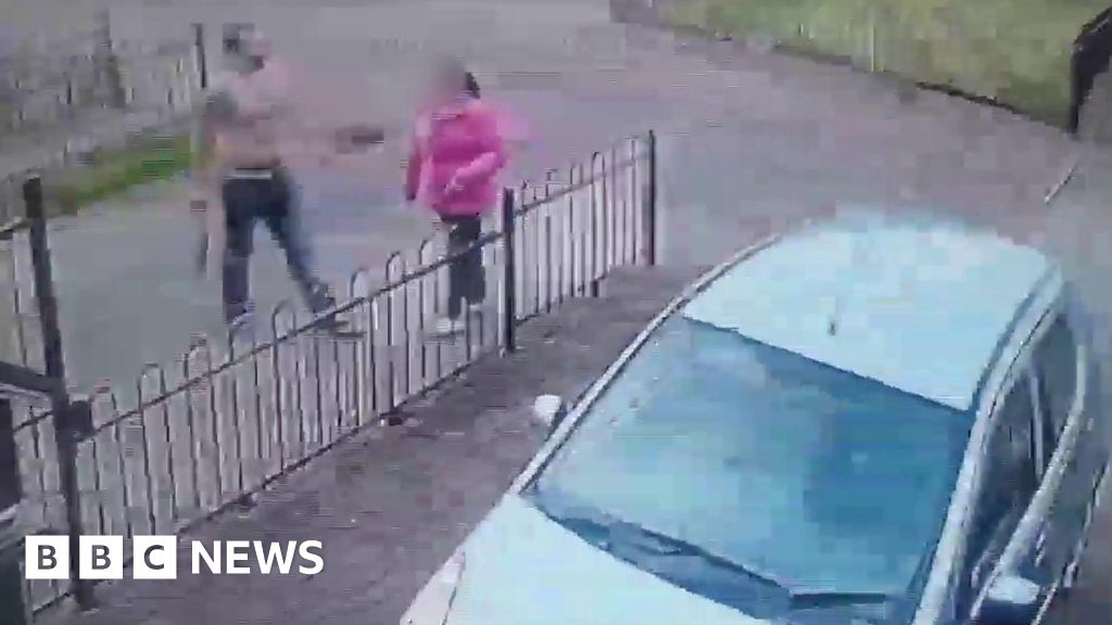 Man Filmed Waving Machete Around Eastwood Street Bbc News