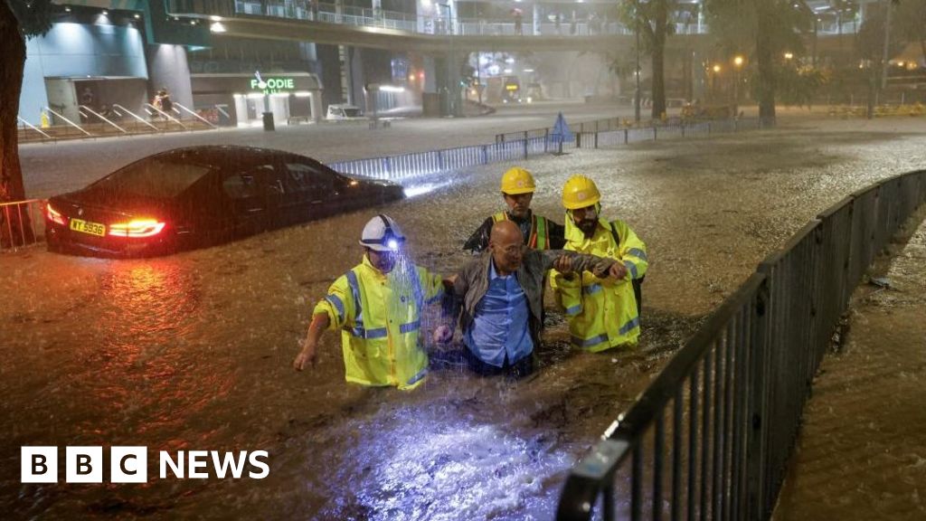 Hong Kong and southern China battle widespread flooding from record