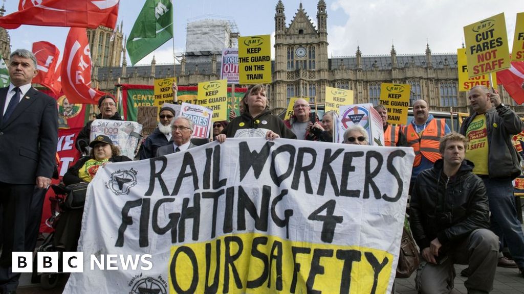 Northern rail workers walk out as strike begins BBC News