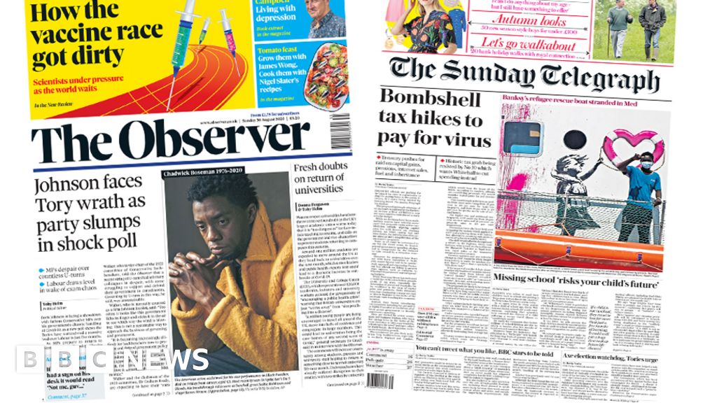 Newspaper headlines: Vaccine hopes, and Chadwick Boseman tributes