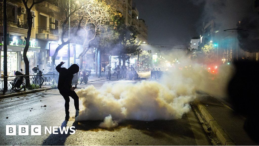Watch: Police fire tear gas in Greece train crash protests
