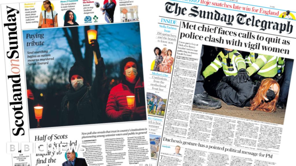 Scotland's papers: Tributes to Sarah Everard paid across country - BBC News