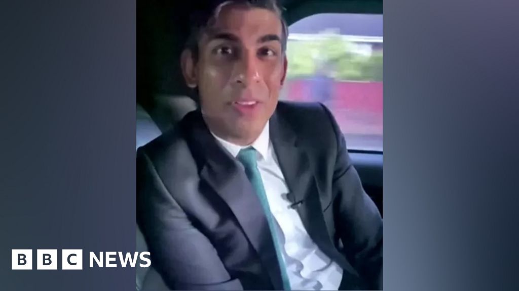 Rishi Sunak fined for not wearing seatbelt in back of car – BBC