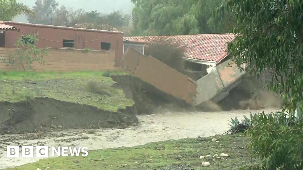 California Mudslides: Buildings Collapse After Severe Weather - Bbc News