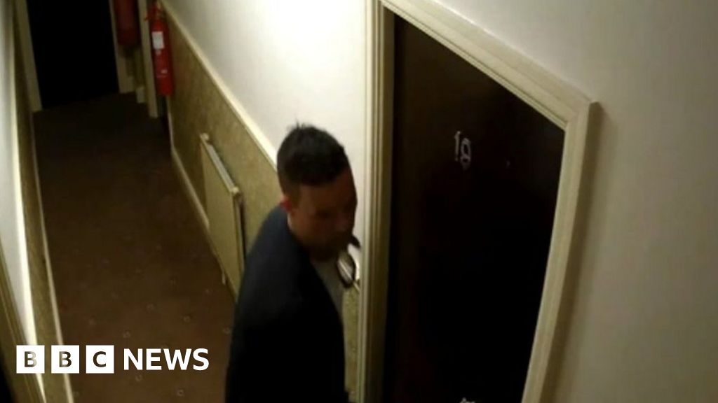 Bridgend Burglar Caught On Camera Removing Bag Disguise Bbc News 