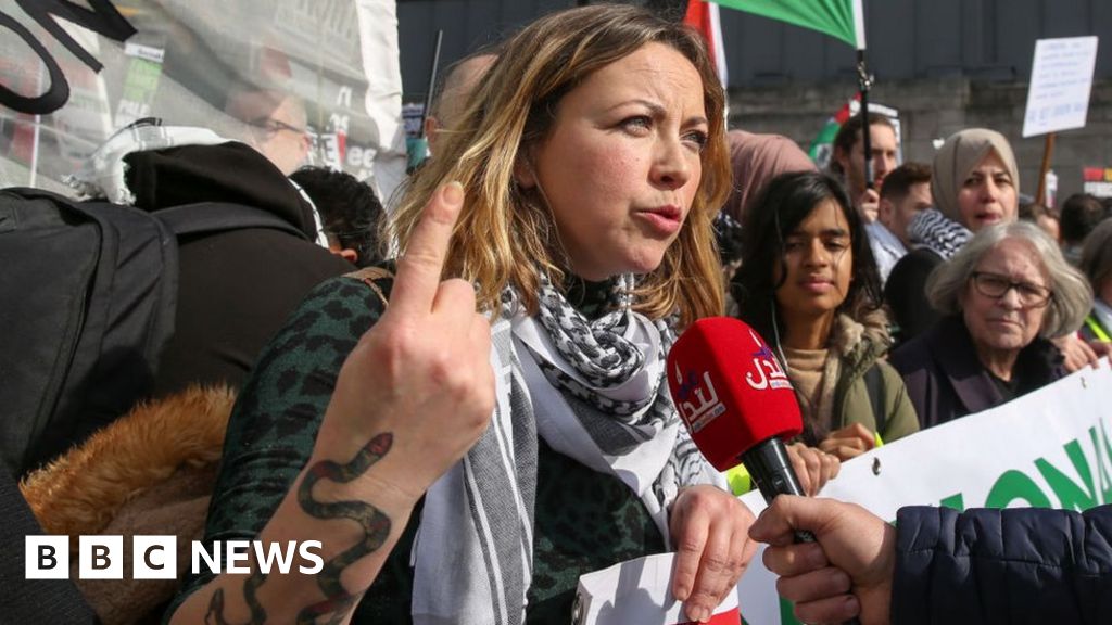 Charlotte Church at a pro-Palestinian demonstration in London