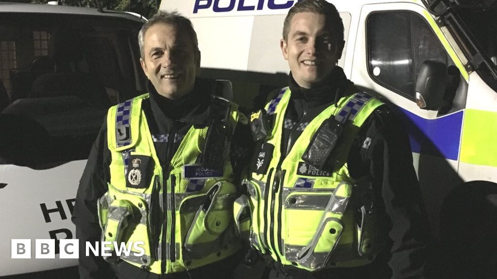 South Wales Police Chiefs Last Shift On Patrol With Son Bbc News