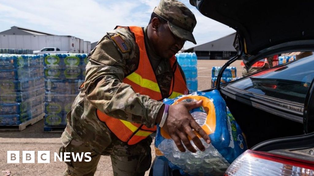 Jackson water crisis: Troops hand out 1.1m bottles of water in a day