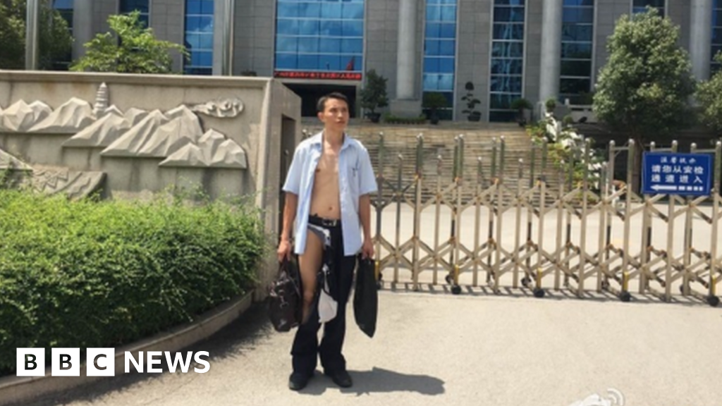 The Chinese lawyer who had his clothes ripped off in court BBC News