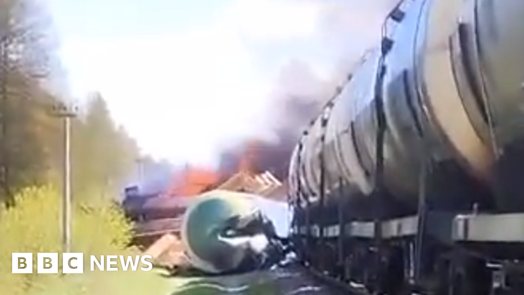Ukraine war: Explosion near Russian border region derails freight train – governor